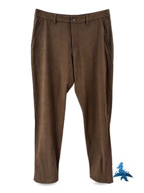1316 Lululemon ABC Slim-Fit Trouser Flannel– 34 – Brown